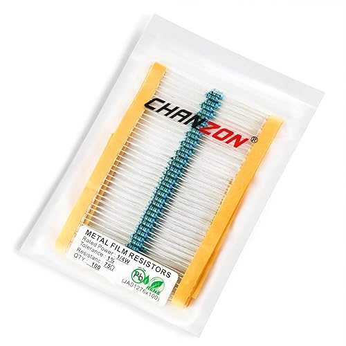 Vista 40 de Chanzon 100pcs 1/4W (0.25W) 33K Ω ohmios Resistencia fija de película metálica 0.01 ±1% Tolerancia 33KR MF Resistencias de orificio pasante