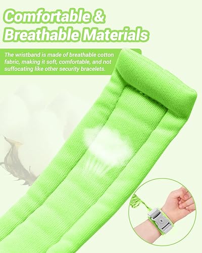 Miniatura 2 de Correa de muñeca antipérdida, paquete de 2 correas de seguridad para niños pequeños con cerradura de llave, arnés reflectante para caminar para