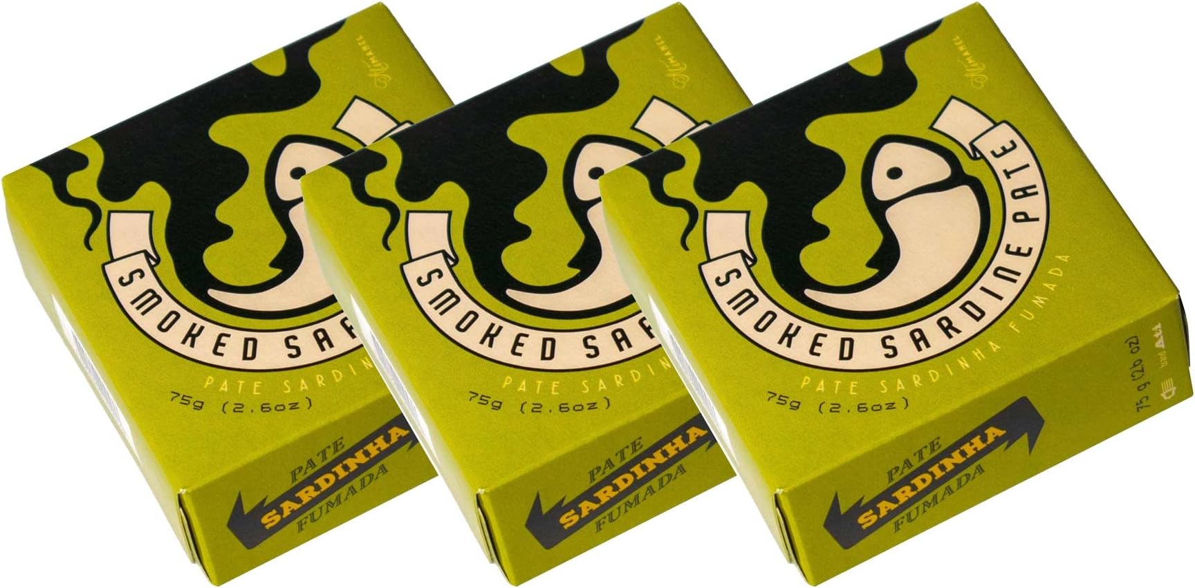 Portuguese Smoked Sardine Pate | B Vitamins, Omega-3 | Tinned Seafood by Ati Manel | 3 x 75g Cans