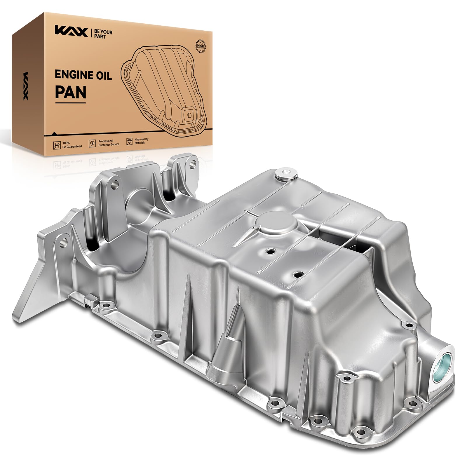 KAX GMP62A Engine Oil Pan Fit for Chevrolet Cruze 1.8L 2011-2015, Chevrolet Sonic 1.8L 2012-2018, Chevrolet Cruze Limited 2016, Saturn Astra 2008, with Drain Plug