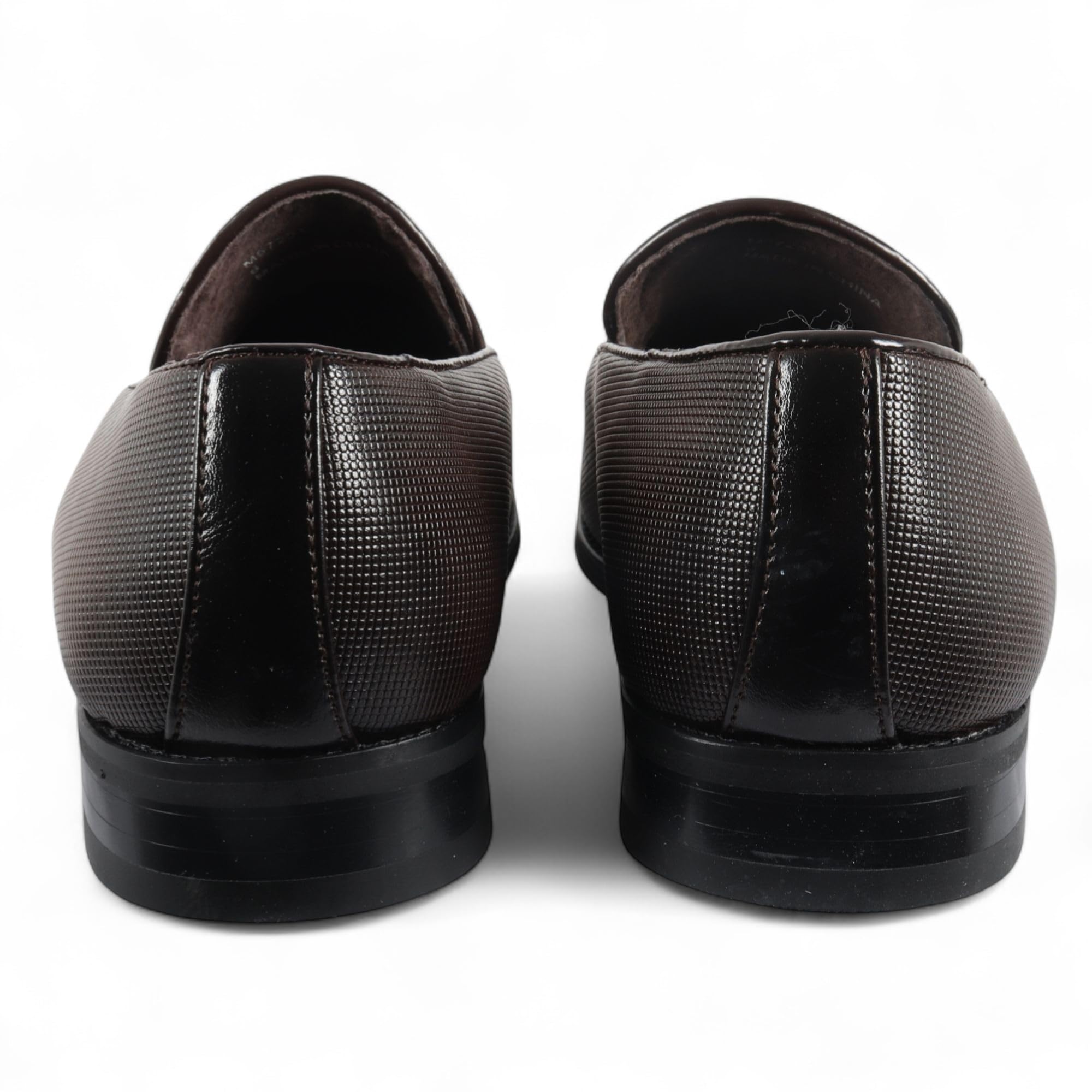 Zapatos Formales Dolcetto para Hombre, Mocasines Clásicos Marrones con Borlas.