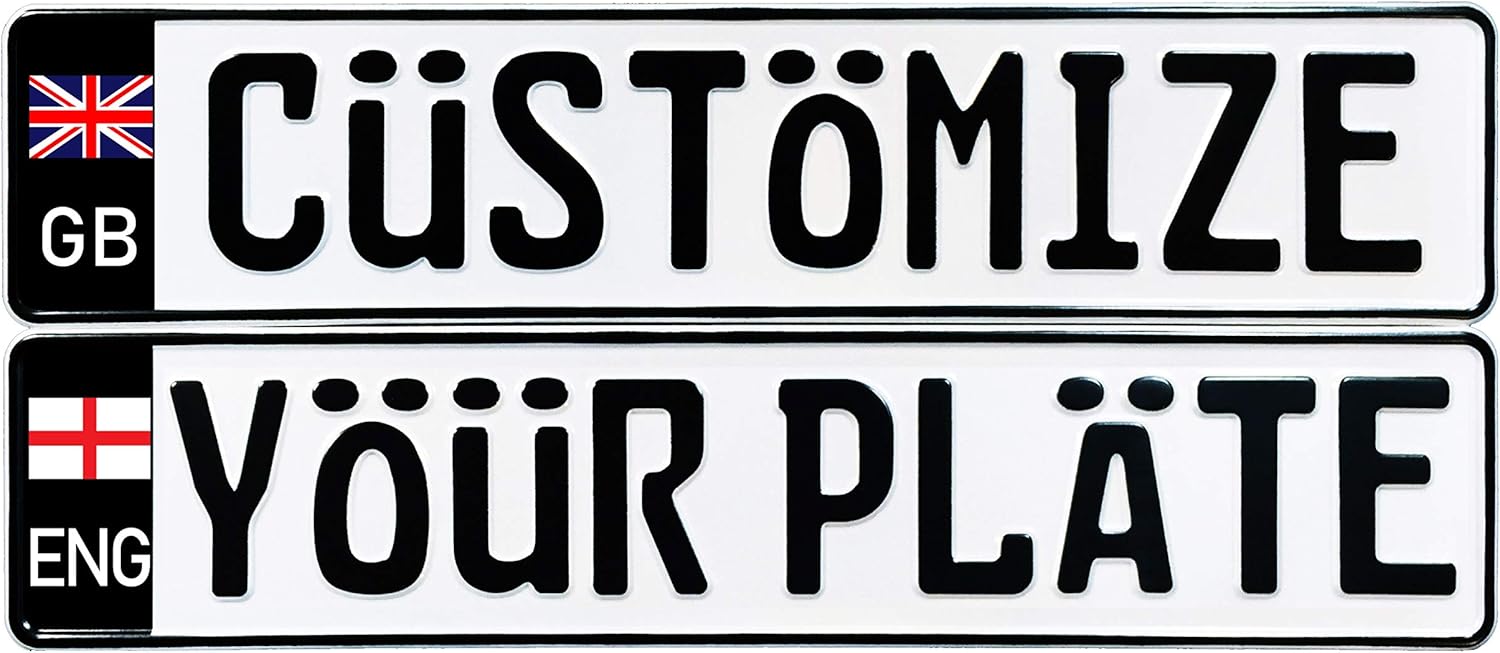 Great Britain Black Band Custom License Plate