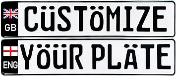 Great Britain Black Band Custom License Plate