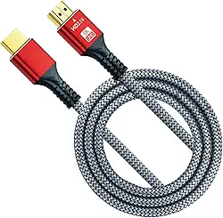 8K HDMI 2.1 Cable,48Gbps Ultra High Speed High Definition Braided Cord,2K@240HZ,4K@120Hz,8K@60Hz,eARC,Compatible for Ps5,Monitor,PC and More