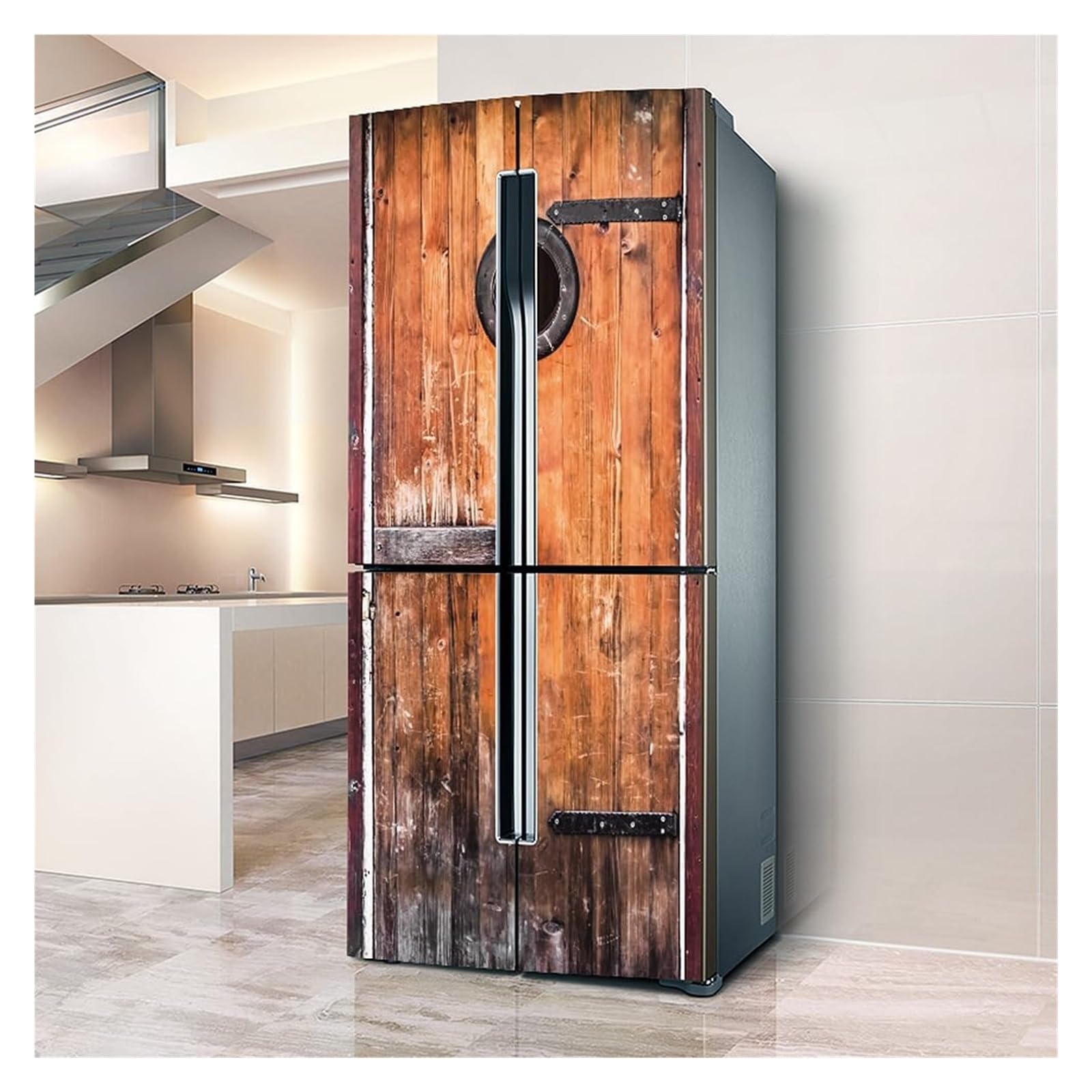 GDHKDDFL Minimalist, luxury-inspired fridge decals, Fridge Sticker Full Covering Door Covers Skins Wall Stickers for Kitchen Decal(L: 100x180 cm)