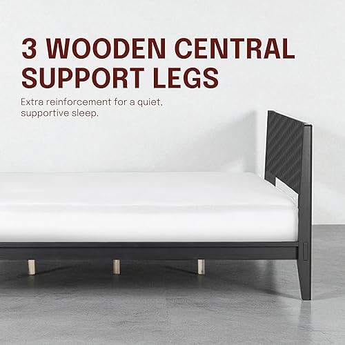 Miniatura 5 de NTC Sapa - Marco de cama de madera maciza con cabecera tallada en 3D, carpintería japonesa, no necesita somier, listones silenciosos, fácil montaje,