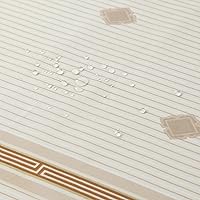 Vista 77 de Seville Farmhouse - Cortina de ducha moderna con estampado de rayas de poliéster, color amarillo, impermeable, cortina de baño, pequeña, 54 pulgadas