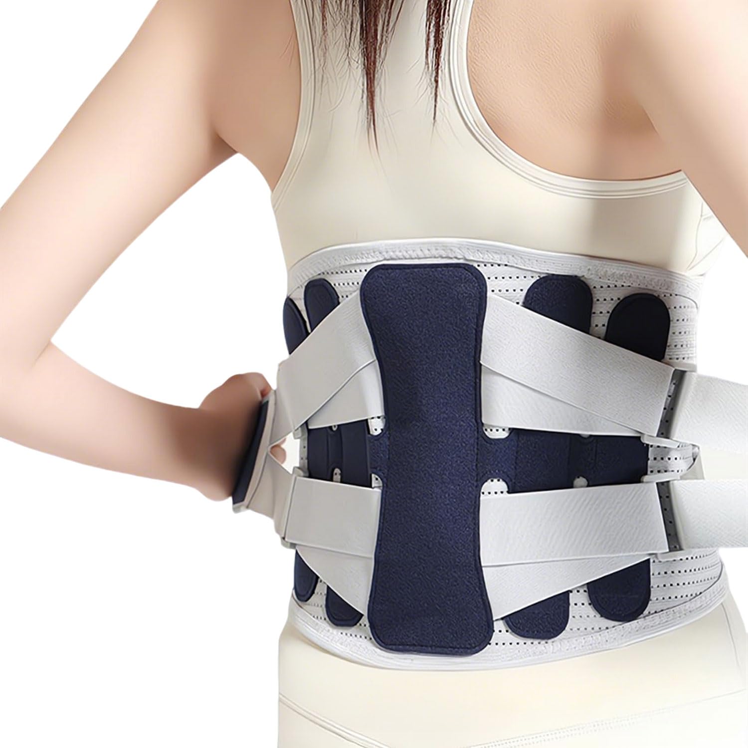 Rückenstützgürtel Rückenbandage für Herren und Damen, Verstellbare Lendenwirbelstütze mit Stützstreben 3D-Polsterung Atmungsaktiver Rückengurt Linderung von Rückenschmerzen Arbeit Sport Alltag (XXL)