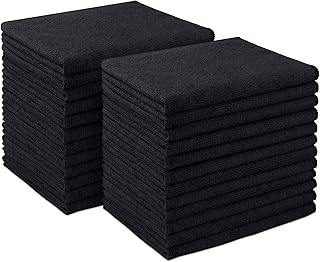 AIDEA Auto-Reinigungstuch, Ultra-Saugfähige Mikrofaser-Handtücher, Premium-Allzweck-Autotuch, weiches Waschlappen für Küche, Auto, 30,5 x 40,6 cm, 24 Stück Schwarz