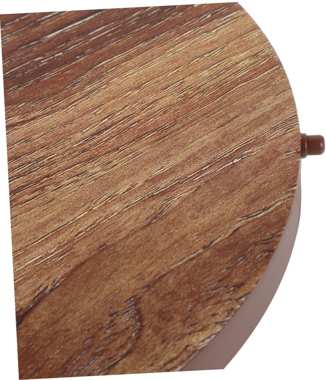 2pcs Trash Can Lids Replacement, Plastic Wood Grain Coffee Finish
