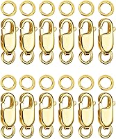 Vista 8 de Kcctoo Cierre de Garra de Langosta Plateado con Anillos de Salto Cerrados Cierres de Collar de Oro 14K para Fabricación de Joyas, Hecho en Italia 4