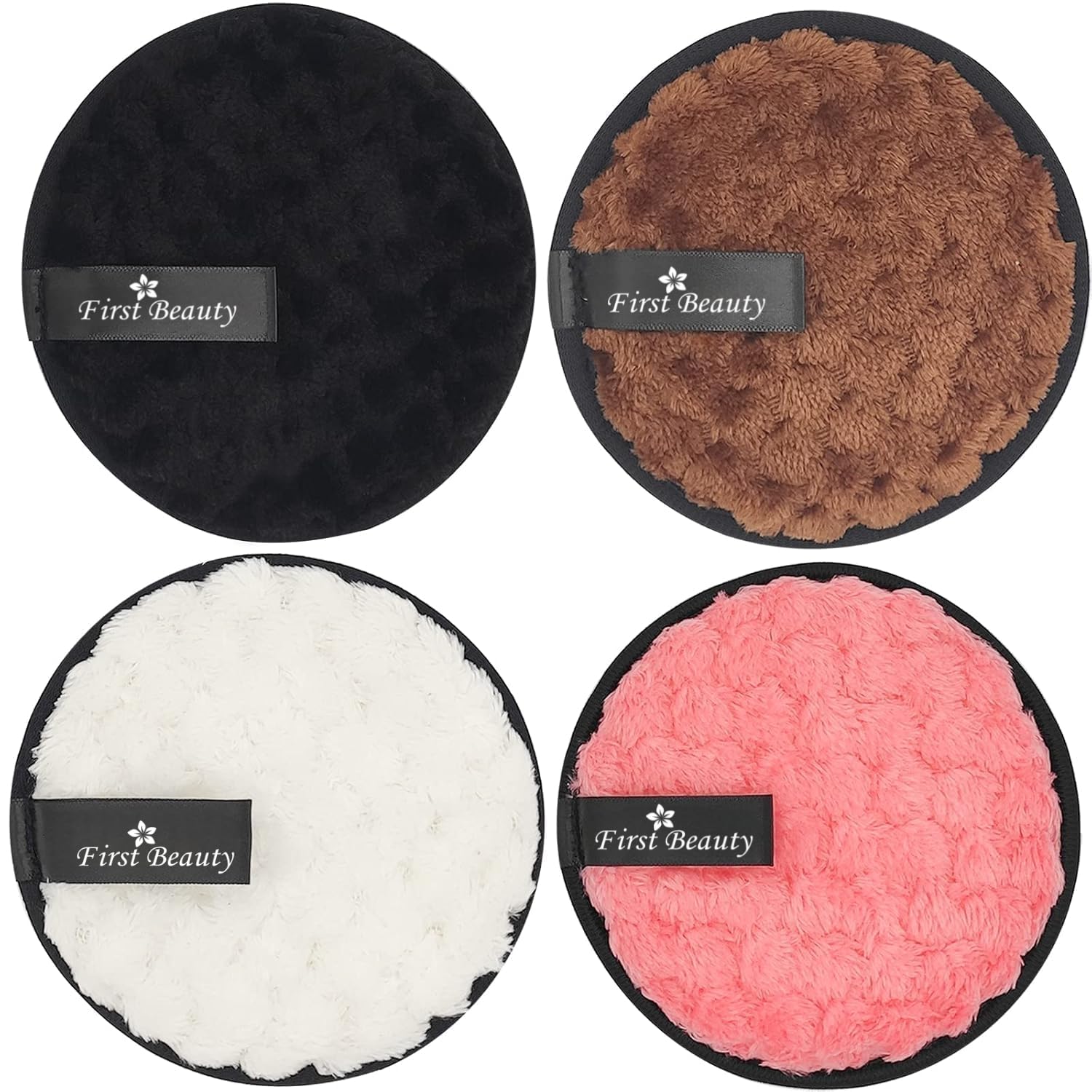Reusable Makeup Remover Pads Pack of 4 | Bamboo Cotton Ultra Soft Face Cleansing Pads | Washable & Eco-Friendly | Gentle Makeup, SPF & Dirt Removal-picture-41