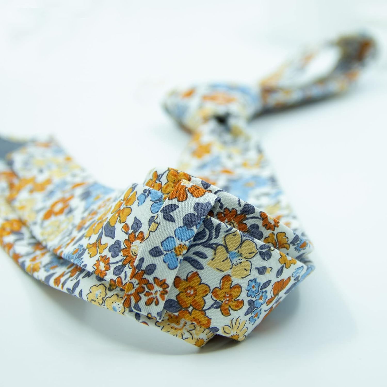 Mantieqingway Floral Ties for Men Skinny Cotton Tie Flower Necktie