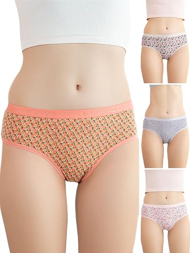 Lux Cozi for her Outer Elastic Hipster 100% Cotton Panty Set for Women | Cotton Panty for Women | Underwear for Women |Hip...