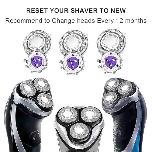 Miniatura 5 de HQ8 - Cabezales de repuesto para cabezales PT720 AT880, compatibles con afeitadoras Philips HQ8850 AT815 AT810, cabezales de afeitado eléctricos