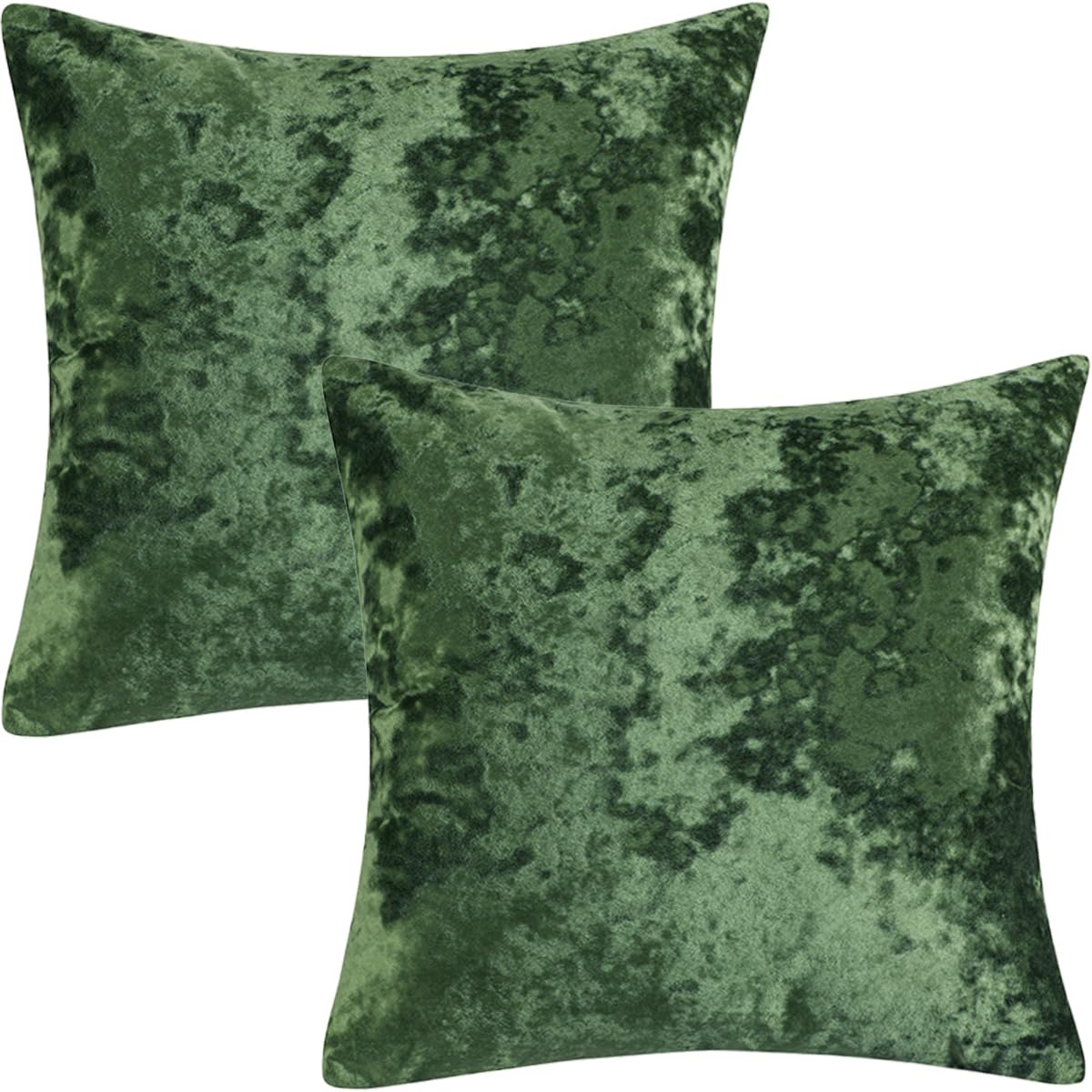 HOMTRYLIC Cushion Covers 60x60cm Set of 2 Decorative Crushed Velvet Throw Pillows Covers with Vintage Textured Soft Neutral Cushion Pillow Cases for Sofa Bed Couch Home Decor
