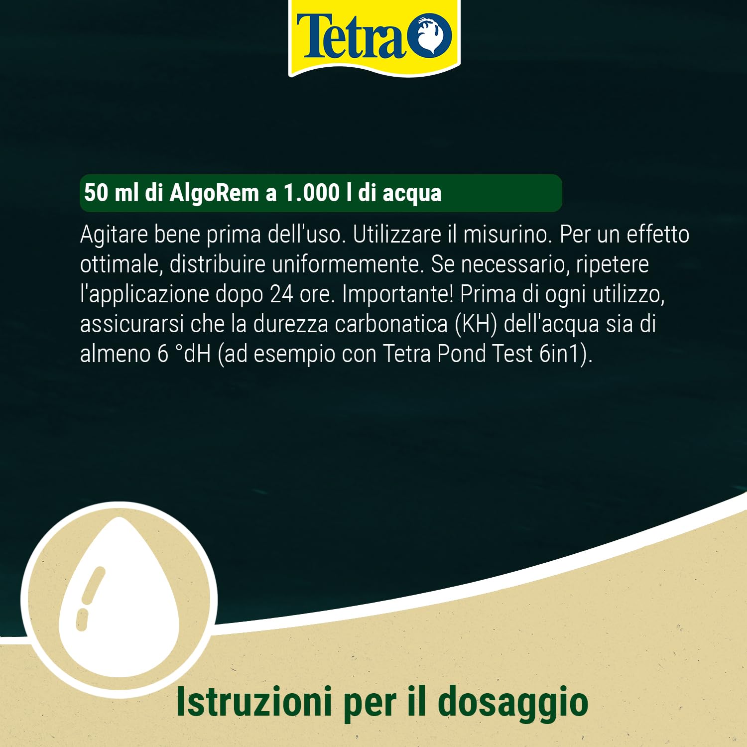 Tetra Pond AlgoRem 500 ml, Agisce Rapidamente e in Modo Mirato Contro Il Fenomeno dell’Acqua Verde (Alghe Sospese)