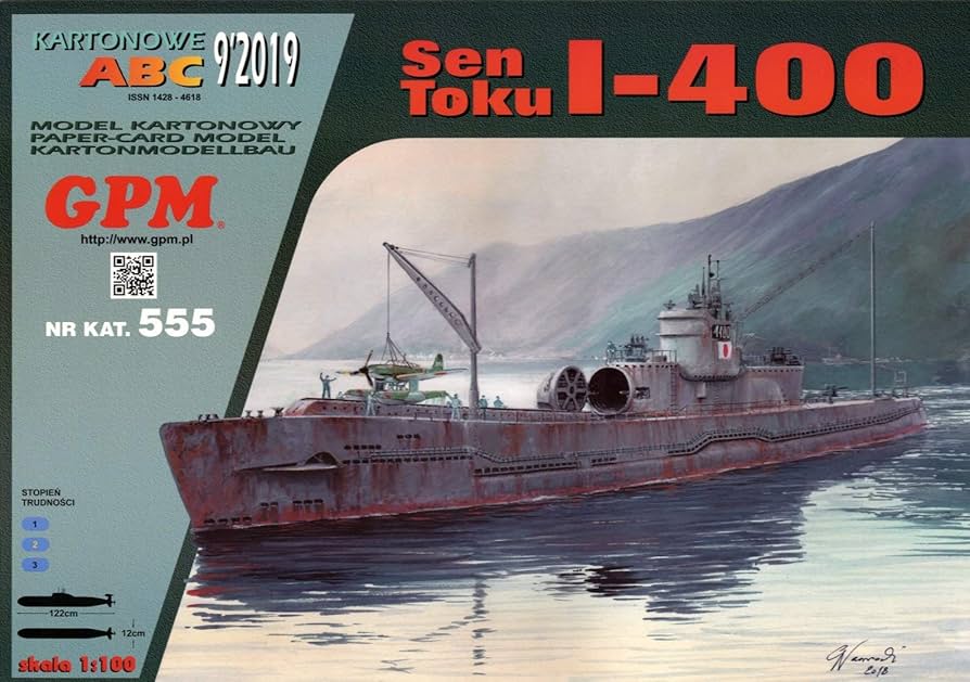 伊400　潜特型潜水艦　1/100　ポーランドGPM社製　ペーパークラフト Amazon | GPM 1:100 日本海軍 潜特型 伊-400（紙模型