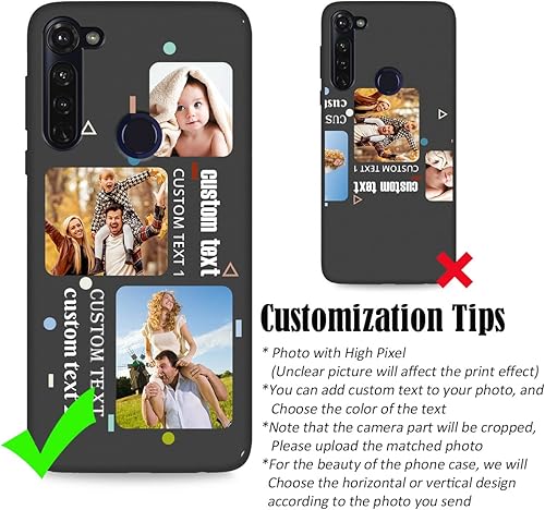 Vista 195 de Funda personalizada para Motorola Moto G Stylus 2021 con nombre de foto, texto y foto, GStylus personalizado -21 funda suave y fina (negro) de 6.8