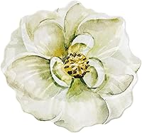 Vista 3 de UP UPware Magnolia - Platos de postre de melamina, platos pequeños en forma de flores, para aperitivos, aperitivos y guarniciones, verde, 7.5 x 7