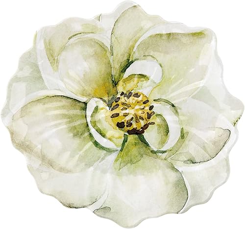 Miniatura 3 de UP UPware Magnolia - Platos de postre de melamina, platos pequeños en forma de flores, para aperitivos, aperitivos y guarniciones, verde, 7.5 x 7