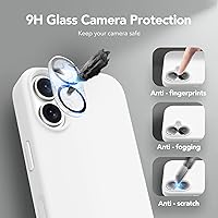 Vista 1185 de GONEZ Funda de silicona para iPhone 15 Pro Max, compatible con Magsafe, protector de cámara + protector de pantalla, forro de microfibra suave Negro