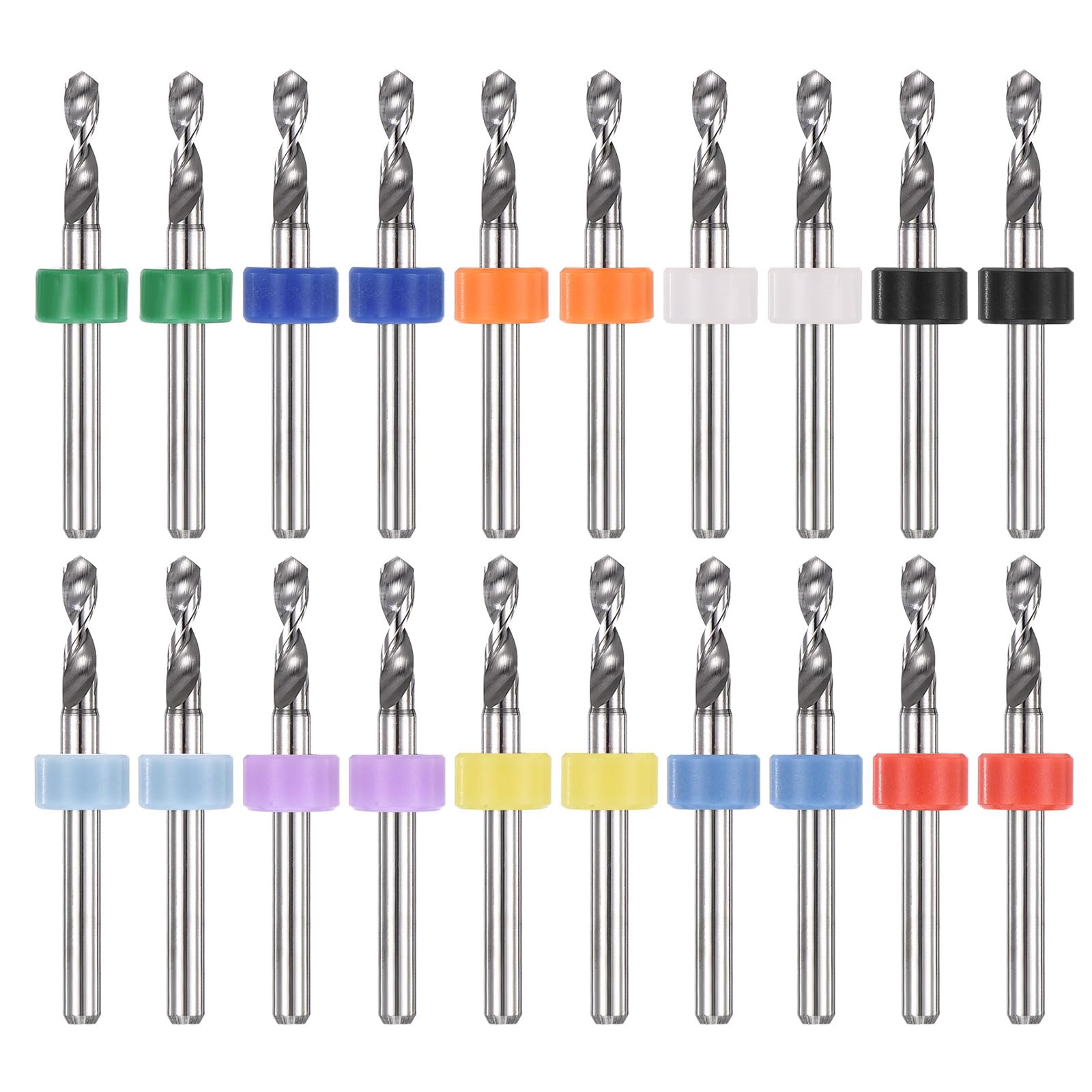 PATIKIL 20 Pack 2.85mm Micro Drill Bits 1/8" Shank Carbide Tungsten Steel 135° Mini Small Bits Print Circuit Board Drilling Tool for CNC Engraving Precision Machinery