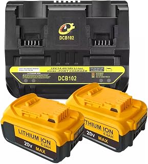 for DEWALT 18V/20V XR 6.0AH Battery & Charger DCB205 LI-Ion Slide DCB180 DCB200