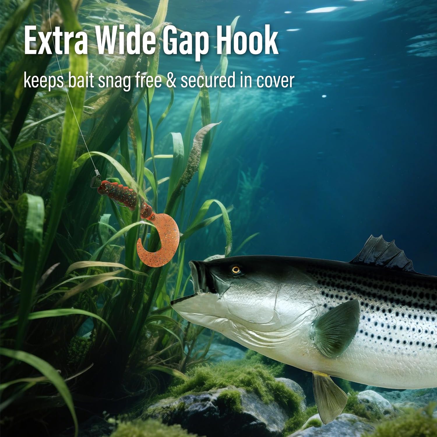 Dr.Fish 10 Pack EWG Ned Rig Jig Heads, Freshwater Bass Fishing Jigs Extra Wide Gap Hooks Weedless Soft Baits Worm Craws