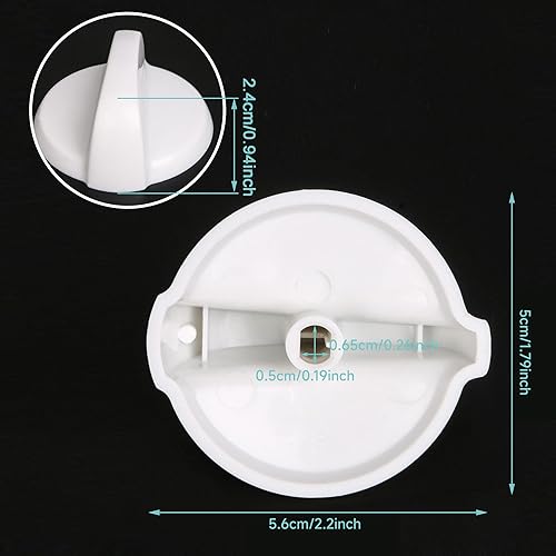 Miniatura 2 de White-WB03T10282-Perilla de control de quemador, perillas de repuesto de rango de gas para GE Reemplaza 1461063 AP4345833 PS2321074 4PCS