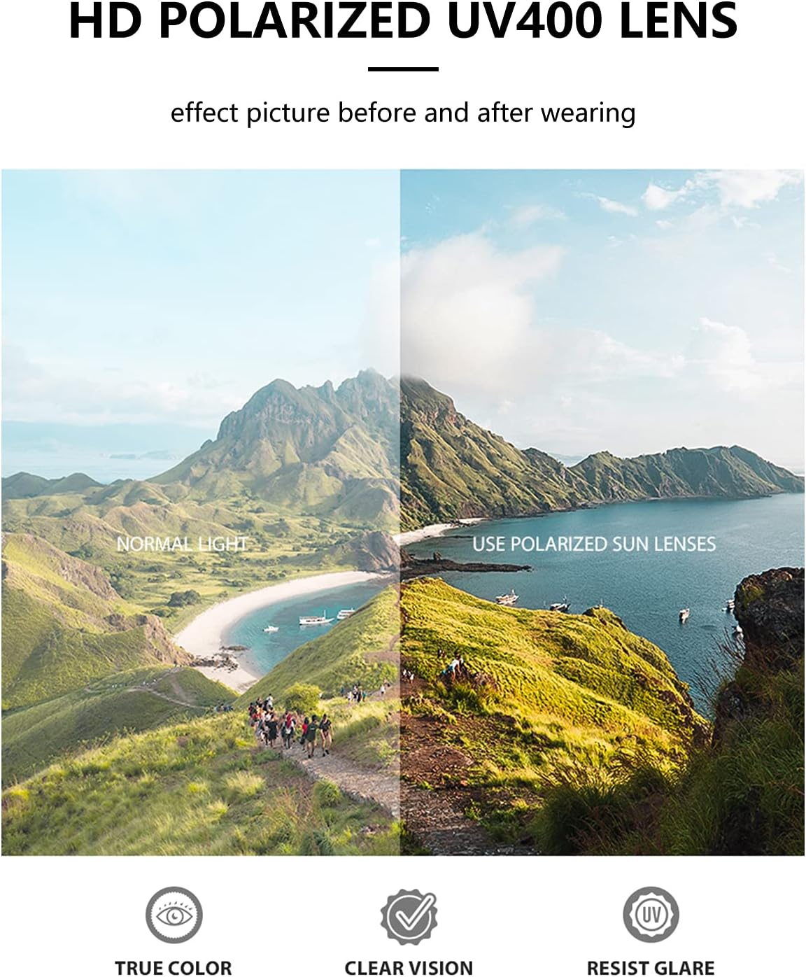 ZENOTTIC Aviator Wood Polarized Sunglasses for Men 100% UV Protection Fishing Driving Golf - Image 6