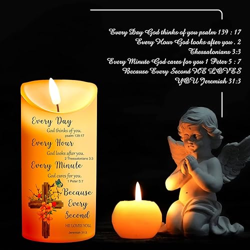 Miniatura 6 de Gerrii Regalos cristianos para mujeres, velas LED religiosas, regalos religiosos para mujeres, velas LED sin llama, velas inspiradoras, regalos con