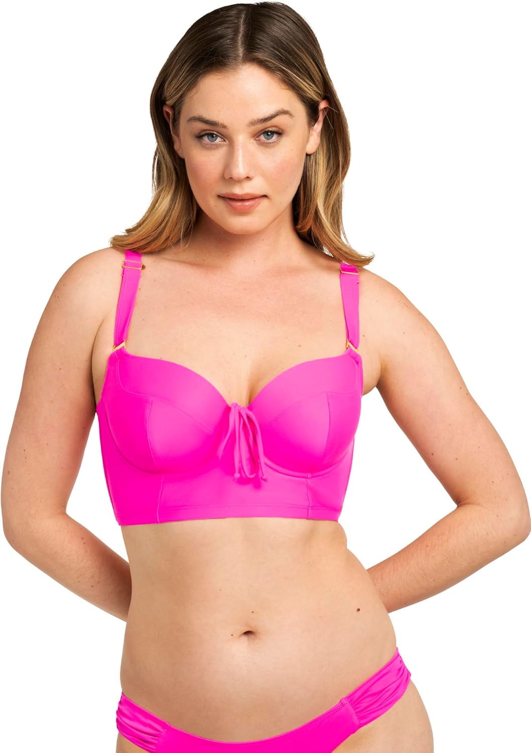 Smart & Sexy Womens Plus-Size Long Lined Underwire Bikini Top