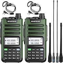 2Pack Baofeng UV-13Pro Professional Walkie Talkies Rechargeable Dual Band VHF/UHF Two Way Radio Long Range Ham Radio 999 Memory Channel with AR-771 Antenna