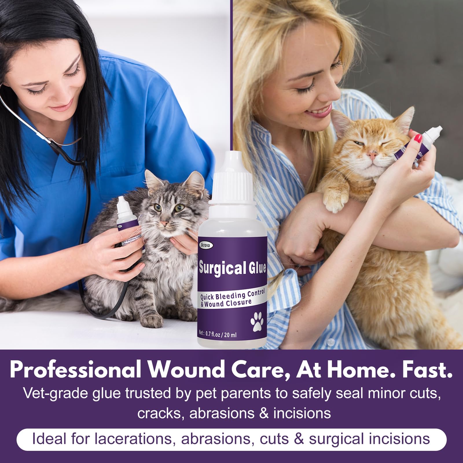 Animal Surgical Glue 20ml – Fast Bleeding Control & Wound Closure for Pets | Quick-Setting Veterinary Adhesive – Relieves Pain from Cuts, Scrapes & Lacerations — Amazon image 4