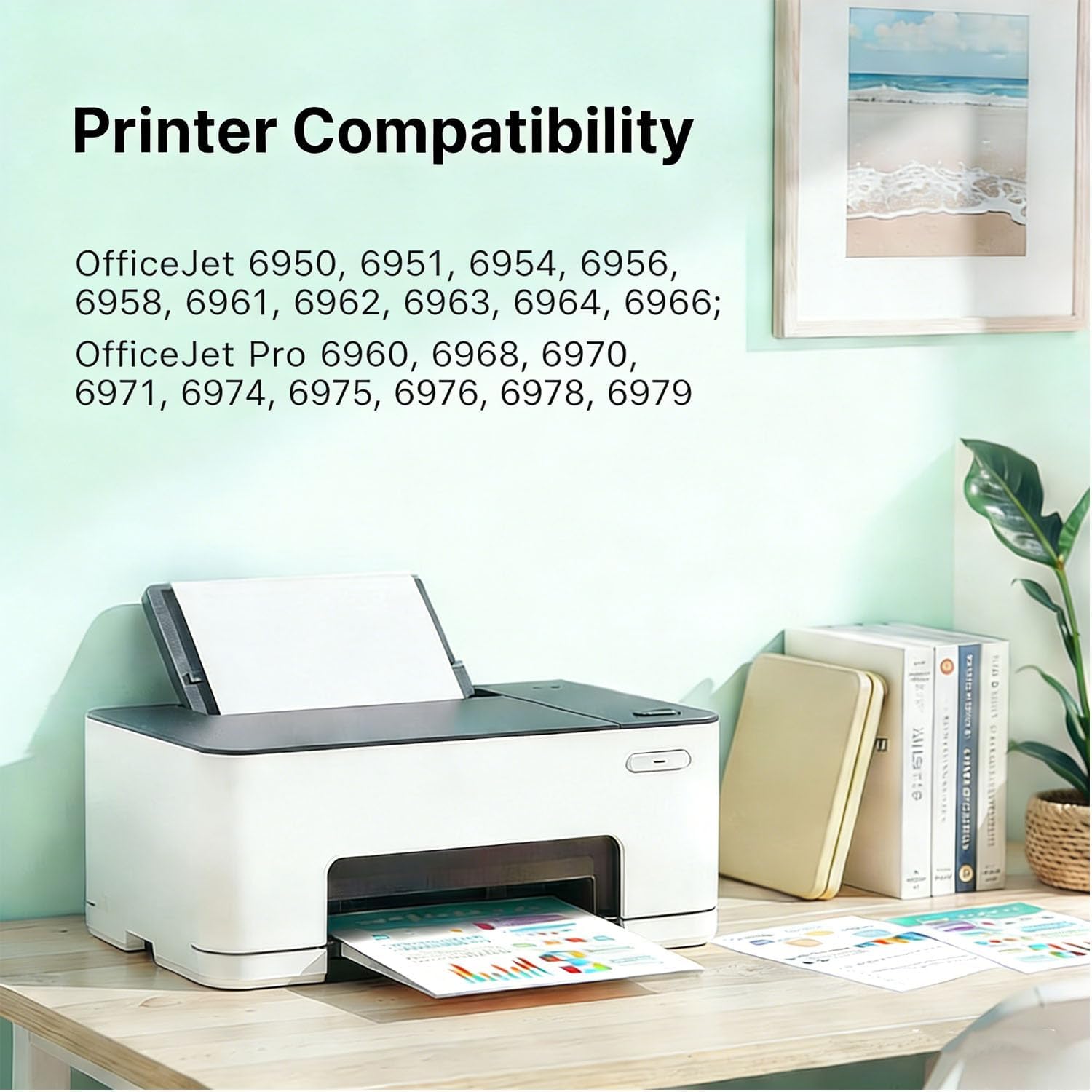 Printer Ink for HP 902 XL 902XL Ink Cartridges Combo Pack Replacement for HP 902XL HP902 HP902XL Black for OfficeJet 6978 6968 6958 6970 6960 6975 6962 6950 6954 6951 6956 6961 6963 6964