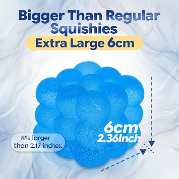2.36 in Blue Matte Bubble Squishy Cube Slow Rising Fidget Toy