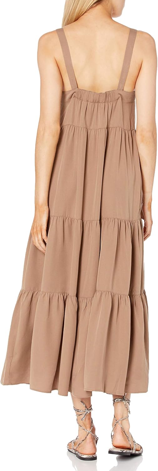 Vista 2 de The Drop Vestido largo Britt escalonado para mujer