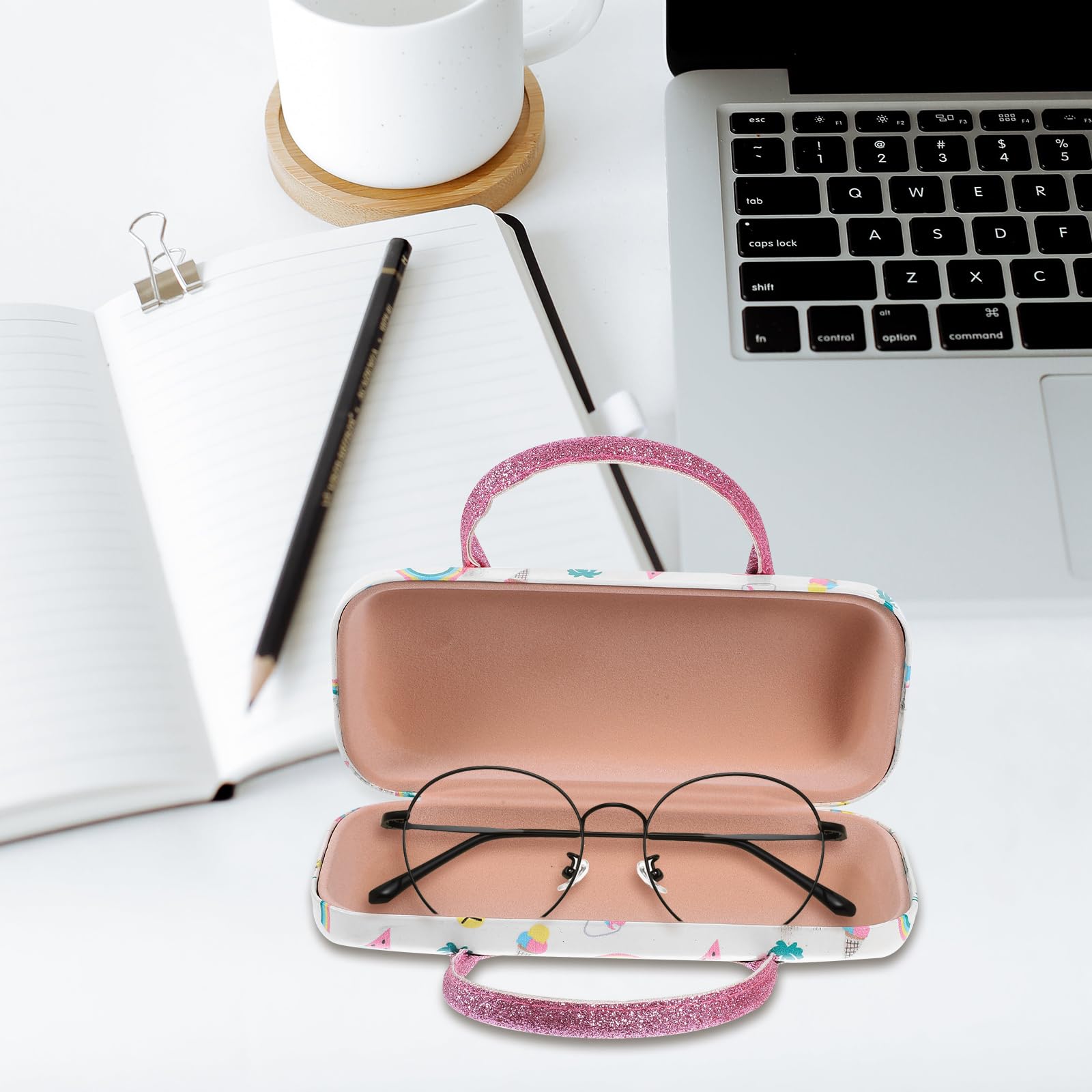 VALICLUD Cartoon Brillenetui Hartschale Tragbare Brillenbox Zur Aufbewahrung Für Junge Mädchen Eyeglass Container Mit Niedlichem Muster Brillenhalter Für Jungen Und Mädchen Für Reise