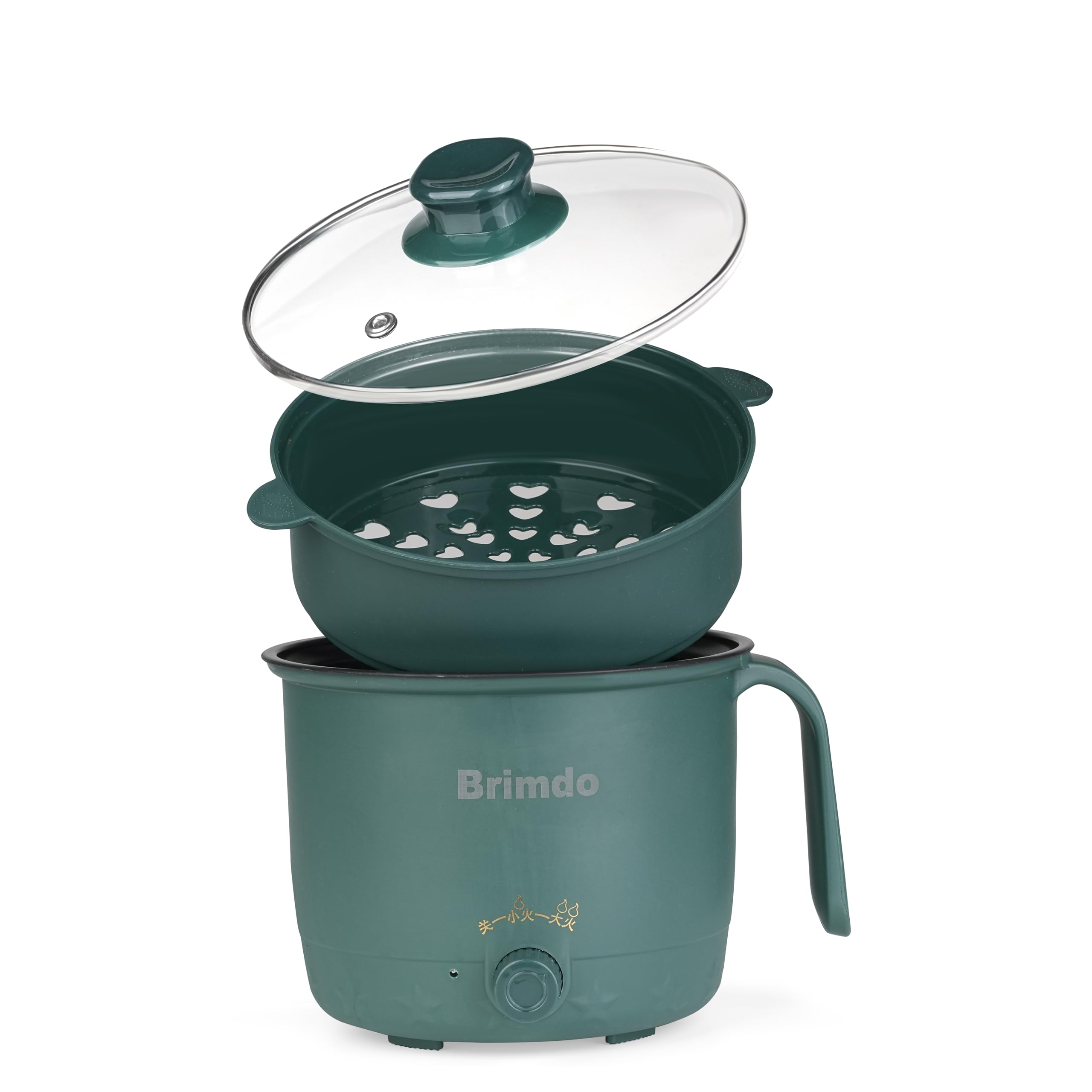 Brimdo 1.5L Electric Kettle 600W Inner Non-Stick Cooking Pan with Steamer, Double Layered Body, Variable Temperature Settings, Vegetable Boil, Steaming, Egg, Tea, Coffee, Milk, Soup, Noodles, Rice (B0DB218H82) Amazon Price History, Amazon Price Tracker