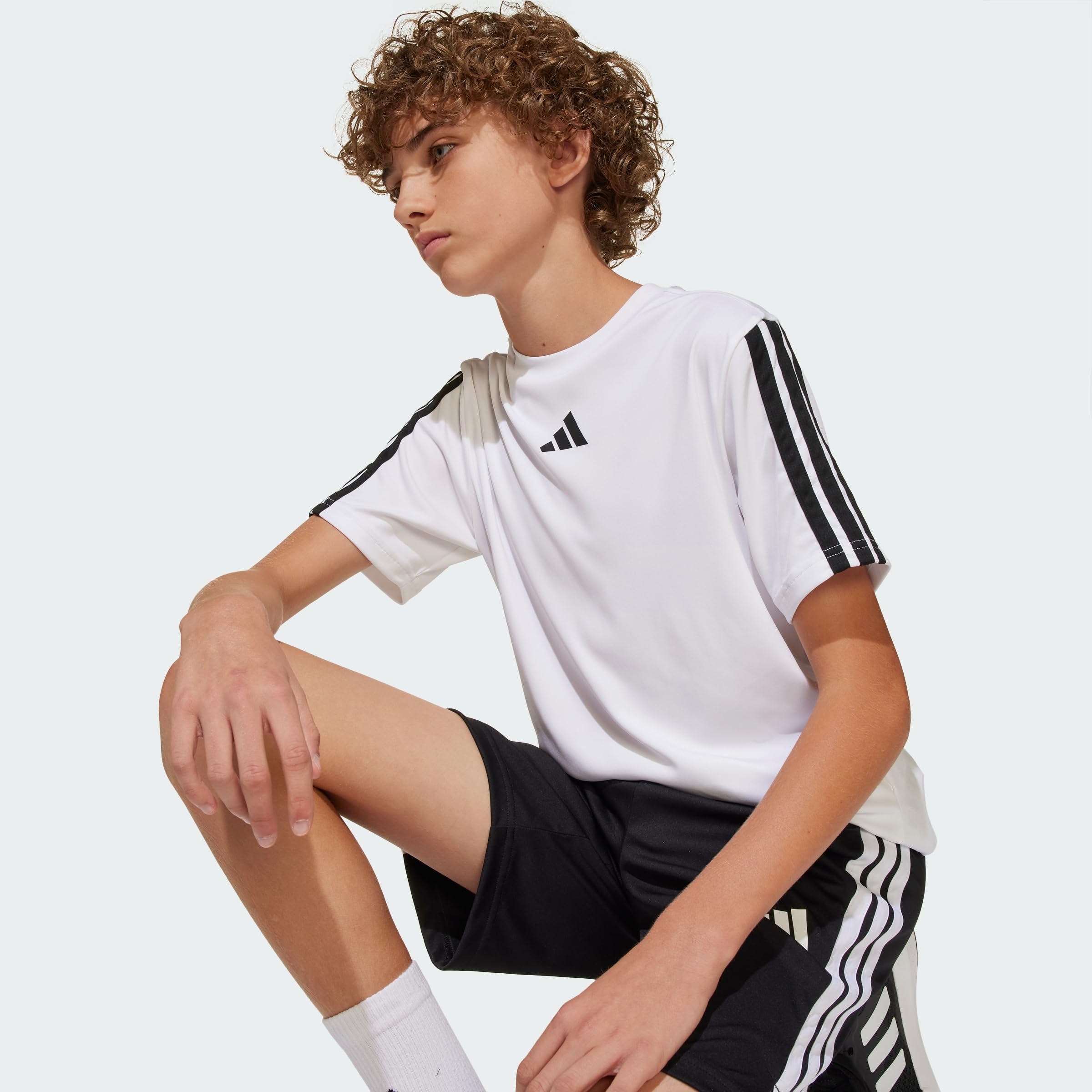 adidas 3 Stripes Camiseta de Manga Corta Niños