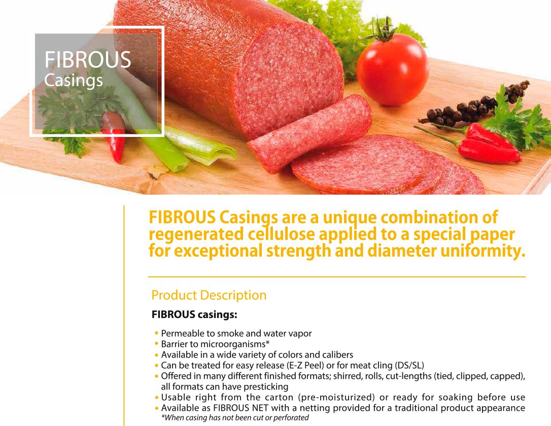 Budello in Cellulosa Involucro Fibrous Arricciato per Insaccare Salumi - Fibrous Casings (calibro 55 mm (25 mt))