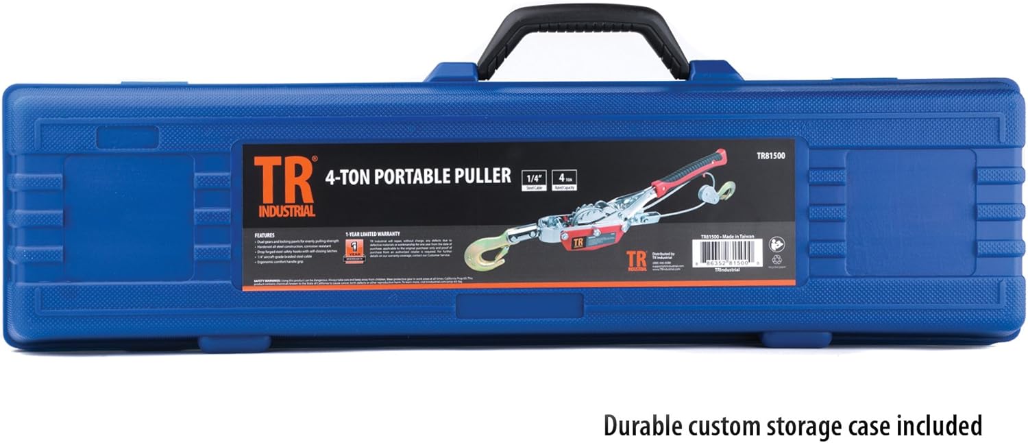TR Industrial Portable 4-Ton Dual Gear Power Puller
