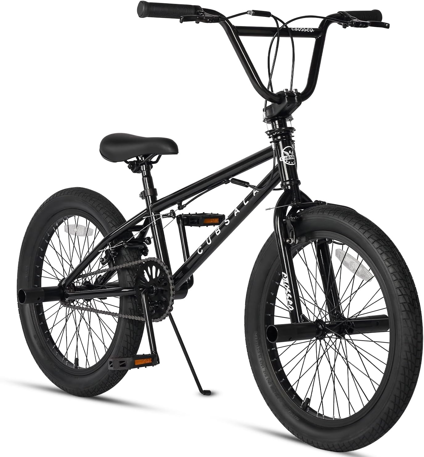 20 Inch Freestyle BMX Bicycle Kids Bike with 4 Pegs Gyro for Boys Girls Beginner-Level Black