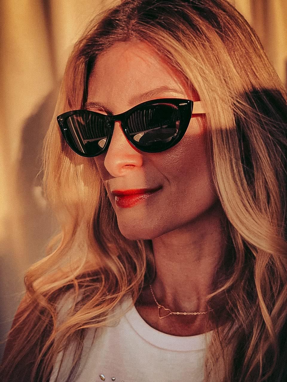 MAFIAWOOD EXCLUSIVE WEAR Antoinette Polarized Bamboo Eyeglasses Cat-style Sunglasses