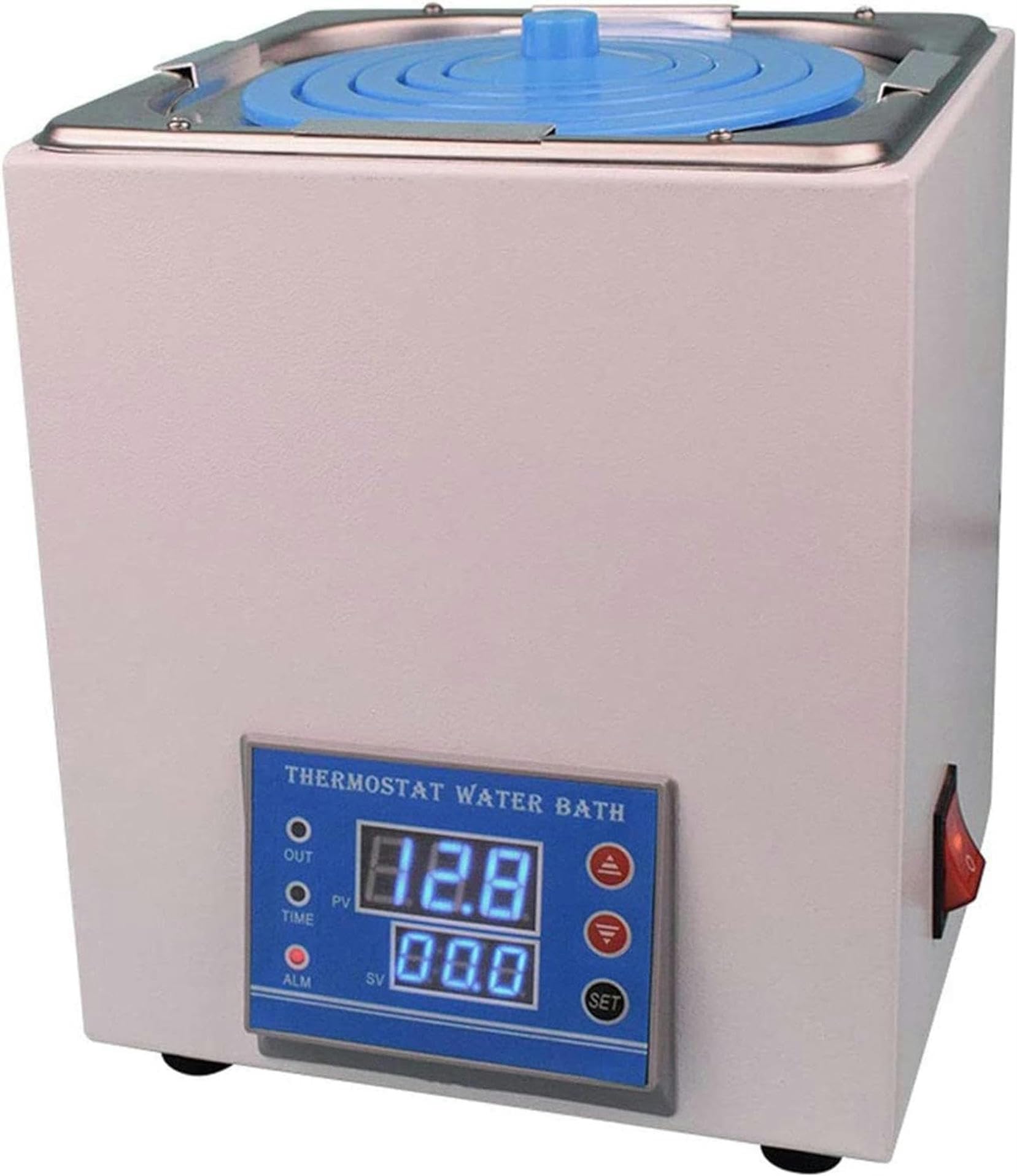 Baño María termostático Digital, habitación 1/2 hidromasaje eléctrico Digital, Pantalla Digital 220 V 50 Hz Baño de Temperatura Constante, Apto para Laboratorio, Acero Inoxidable