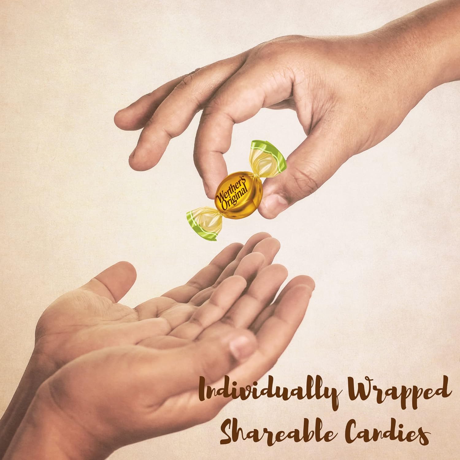 Hard Carel Candy with Filled Center, Indivily Wrapped