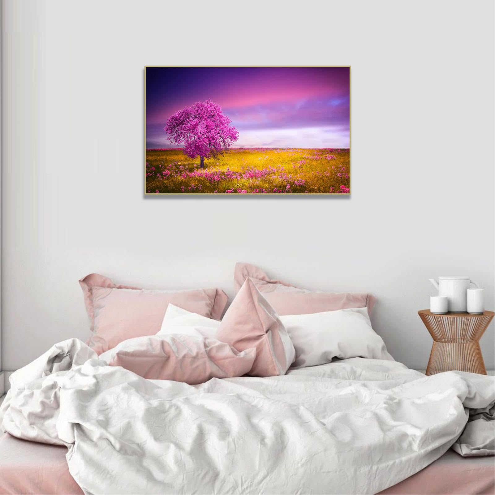 Pink Forest wall-mural WIV-849 - A Soft and Enchanting Woodland Escape – Wall in vogue