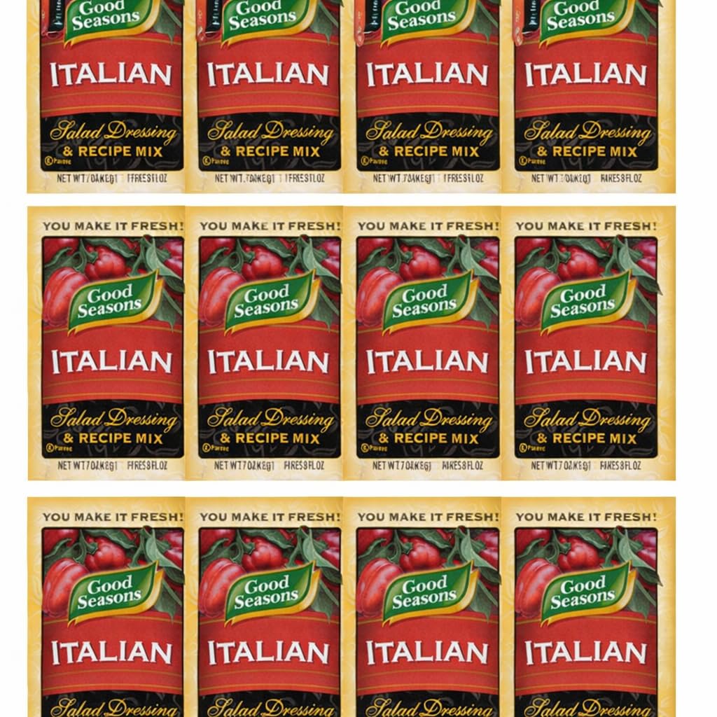 Good Seasons Italian All Natural Salad Dressing & Recipe Mix 0.7 Oz (Pack of 12)