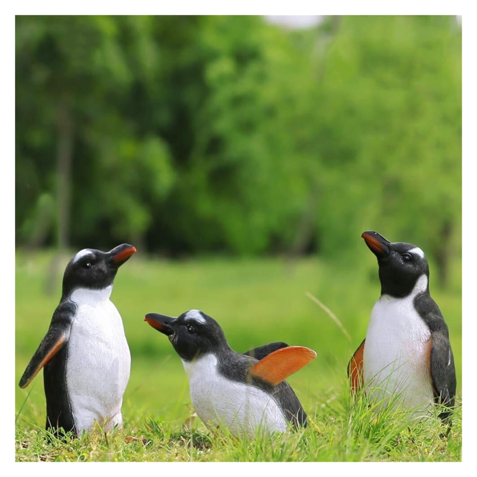Gartenfigur Outdoor-Statuen Polyresin-Pinguin-Statue for Garten-Innendekoration Gartendekoration(Style 2)